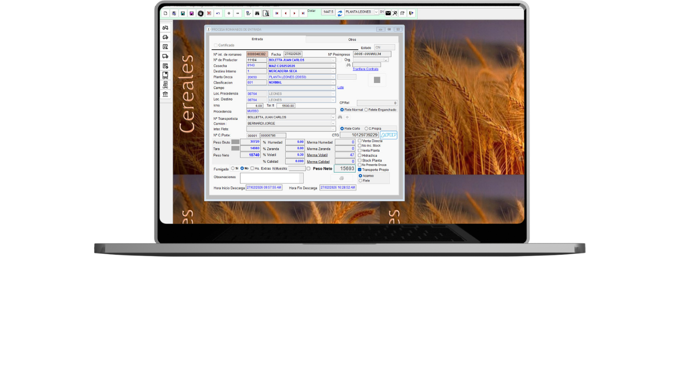 Pantalla del sistema - captura 2